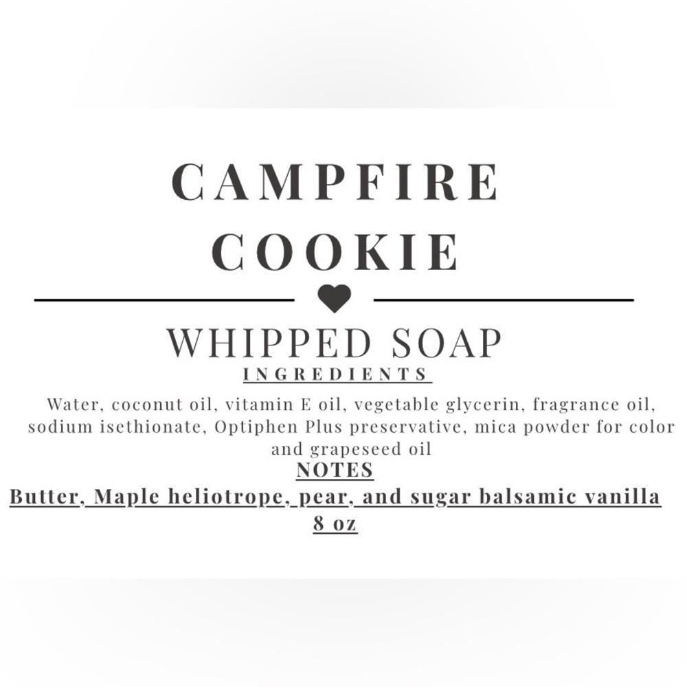 CAMPFIRE COOKIE 🔥Whipped Body Soap / Shave cream. HANDCRAFTED CW PETALS & PEAKS - Picture 4 of 4